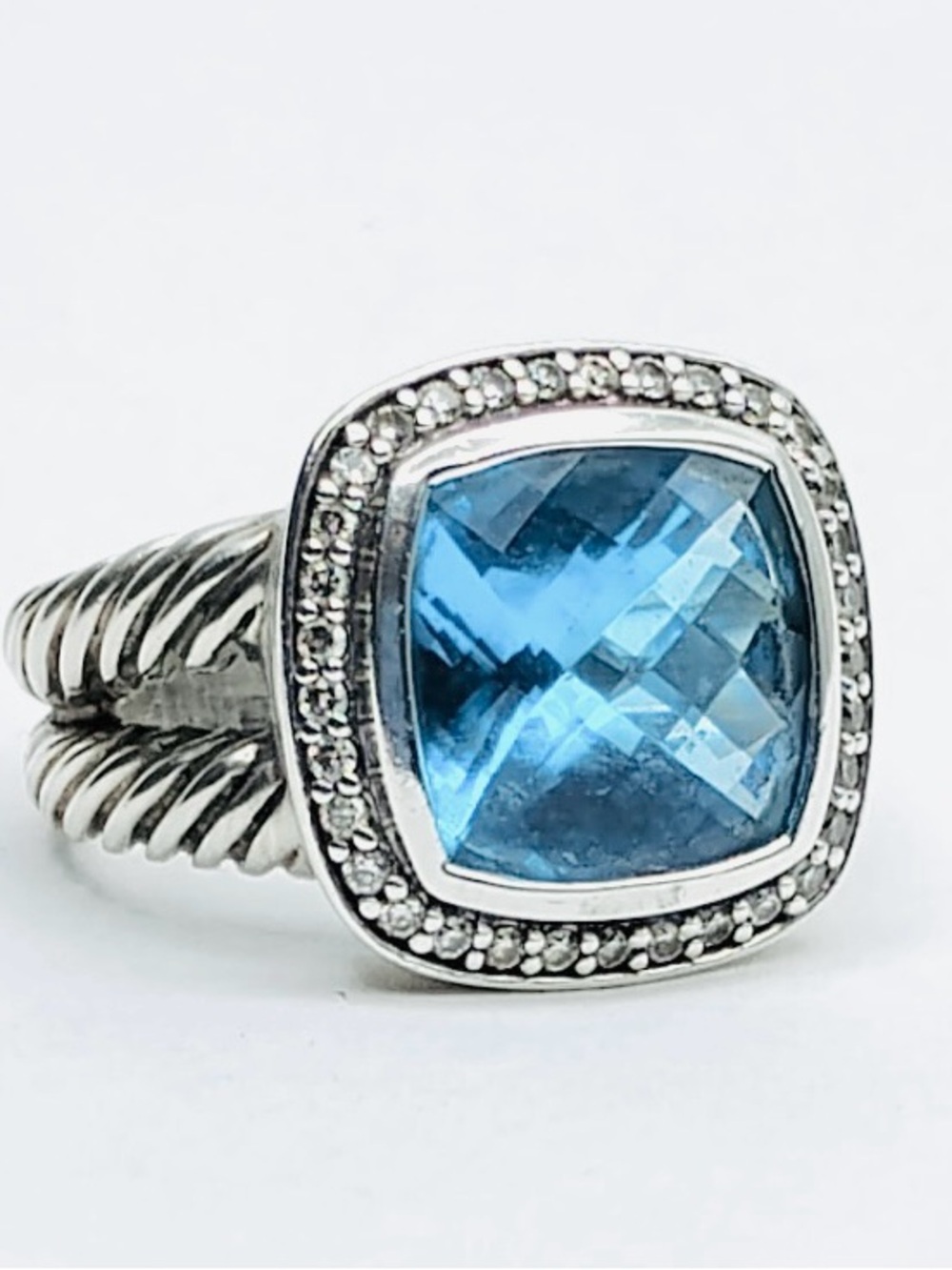David Yurman Albion 11mm Blue Topaz
Diamond Ring - Picture 2 of 8